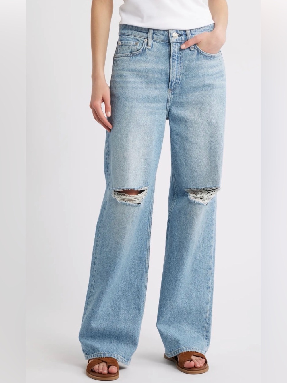 Rag and bone Logan mid rise wide leg Ludlow jeans size 24